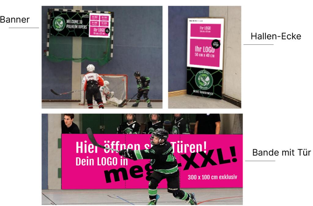 Sponsoring_Halle_3 Werbeflächen auf Banner, Banden und Ecken